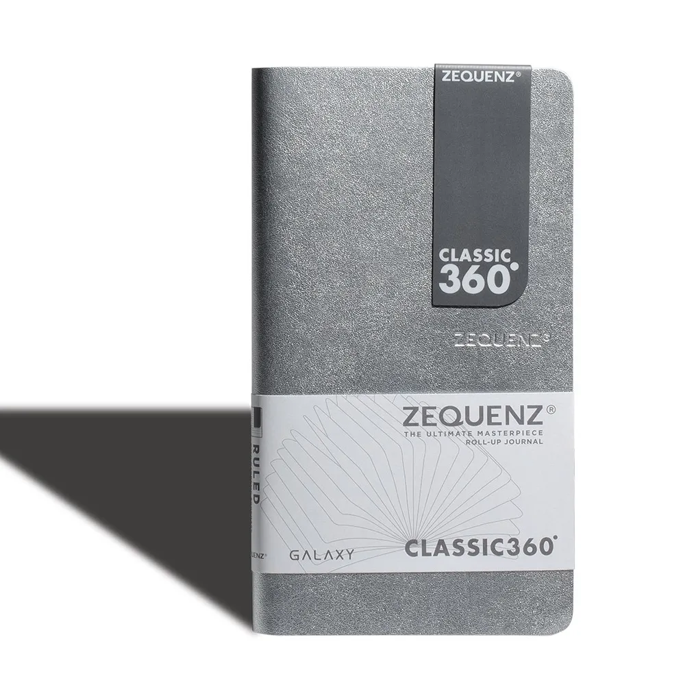 ZEQUENZ 360度可捲曲筆記本-銀河系列/A5 Slim/霧金色/方格內頁 歷史價格詳細信息