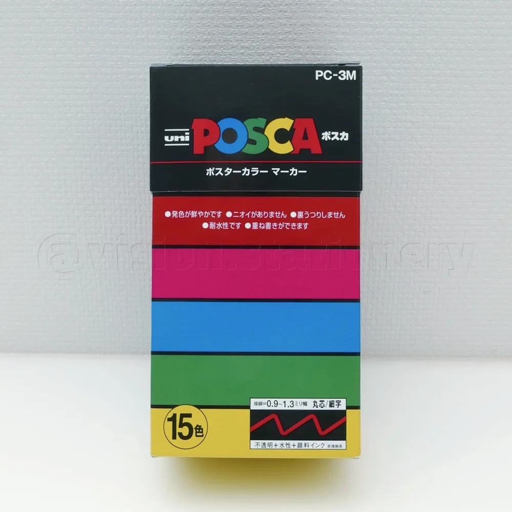 日本 三菱 uni POSCA 水性麥克筆 細字PC-3M 15色 主色系 歷史價格詳細信息