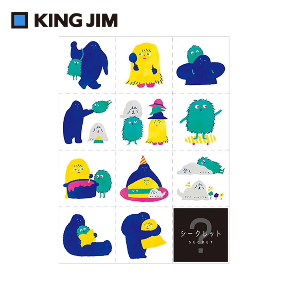【KING JIM】HITOTOKI手帳大張貼紙 怪獸 (LSS007) 歷史價格詳細信息