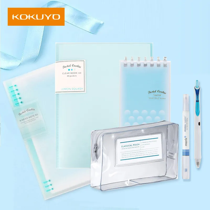 KOKUYO 淡彩曲奇活頁筆記本文具套組-藍 歷史價格詳細信息