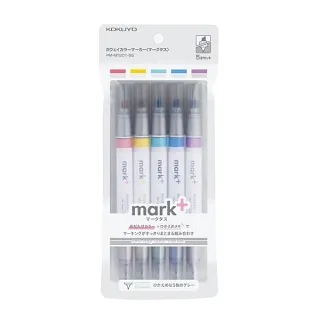 KOKUYO Mark+兩用同色系螢光筆 黃色/紫色/粉色/綠色/藍色/5 螢光記號筆 輕色系螢光筆 雙頭筆頭設計 歷史價格詳細信息