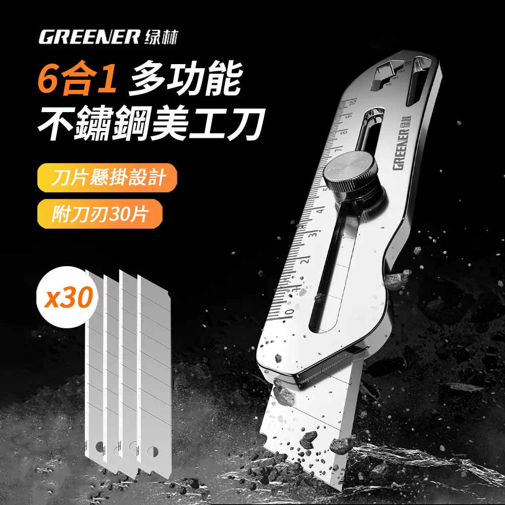 合 1 多功能美工刀重型 18 毫米不銹鋼多功能工具,帶手動伸縮刀片和集成扳手 歷史價格詳細信息