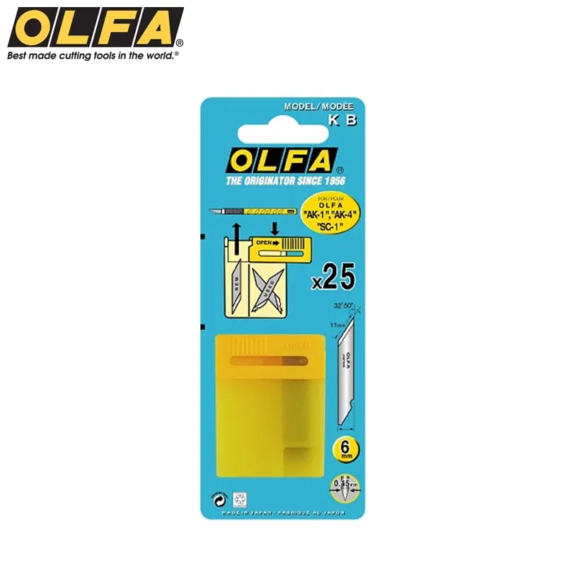日本 OLFA 筆刀刀片 25片入(KB) 附刀片收納盒 日本包裝型號XB10型 歷史價格詳細信息