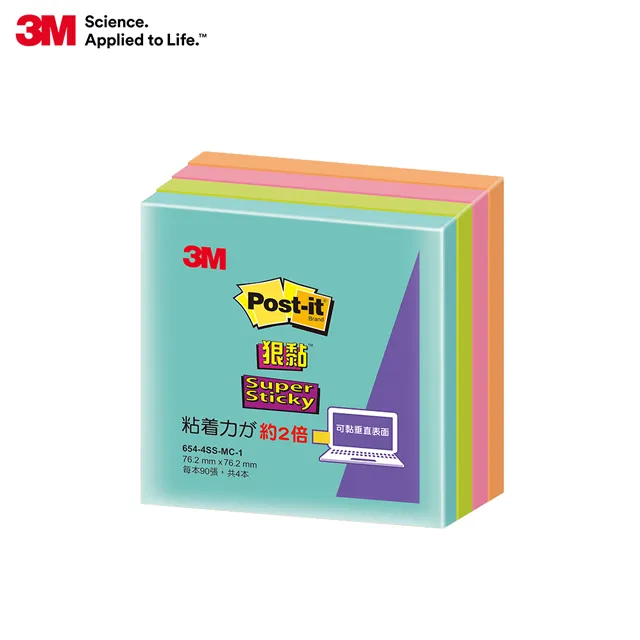 3M Post-it 利貼 狠黏便條紙 40週年紀念版紙磚(隨機出貨) 654-4SS 歷史價格詳細信息