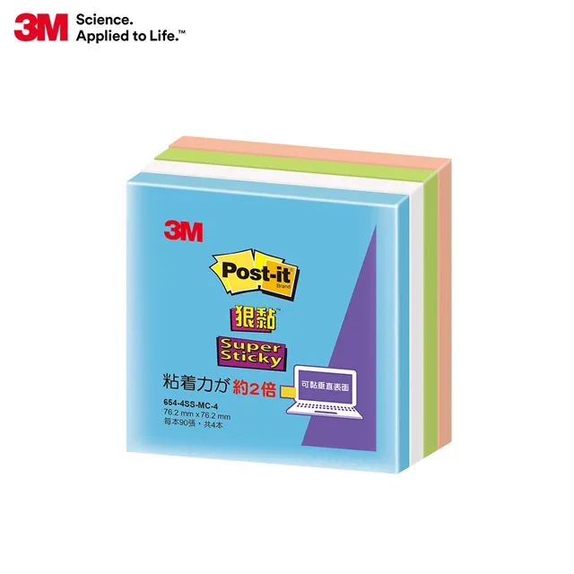 3M Post-it 利貼 狠黏便條紙 40週年紀念版紙磚(隨機出貨) 654-4SS 歷史價格詳細信息