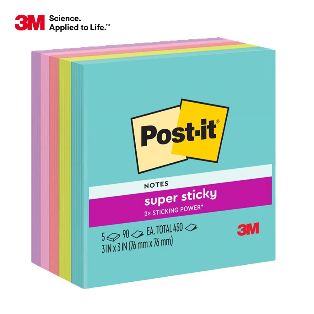 【3M】Post-it 利貼 狠黏 654-4SS系列 便條紙紙磚(4色/包 多色任選) 歷史價格詳細信息