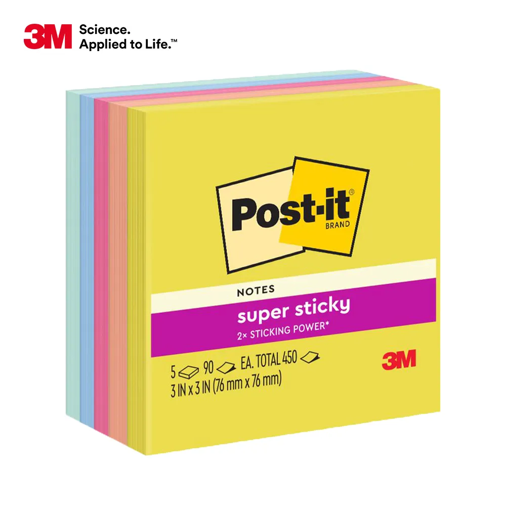 【3M】Post-it 利貼 狠黏 654-4SS系列 便條紙紙磚(4色/包 多色任選) 歷史價格詳細信息
