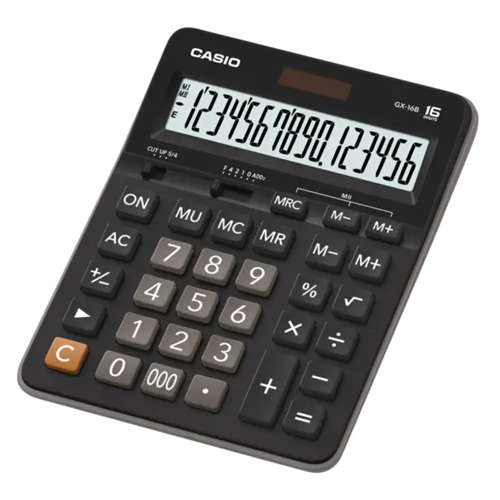 CASIO 16位數商務系列計算機-黑灰GX-16B 歷史價格詳細信息