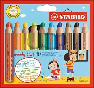 STABILO Woody 3 in 1 伍迪樂三合一可水洗雙色水彩粉蠟筆‎882/10-2 歷史價格詳細信息
