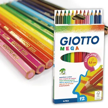 【GIOTTO】MEGA六角胖彩色鉛筆（12色） 歷史價格詳細信息