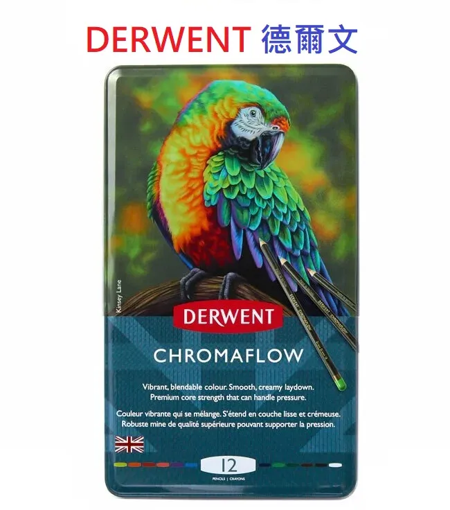 DERWENT 德爾文】 DW2305857 CHROMAFLOW 油性色鉛 24色 歷史價格詳細信息