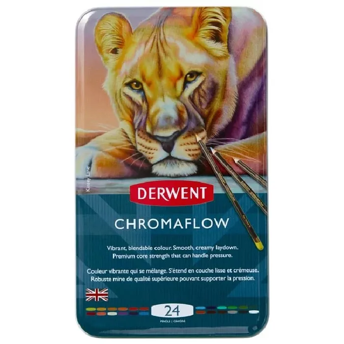 DERWENT 德爾文】 DW2305857 CHROMAFLOW 油性色鉛 24色 歷史價格詳細信息