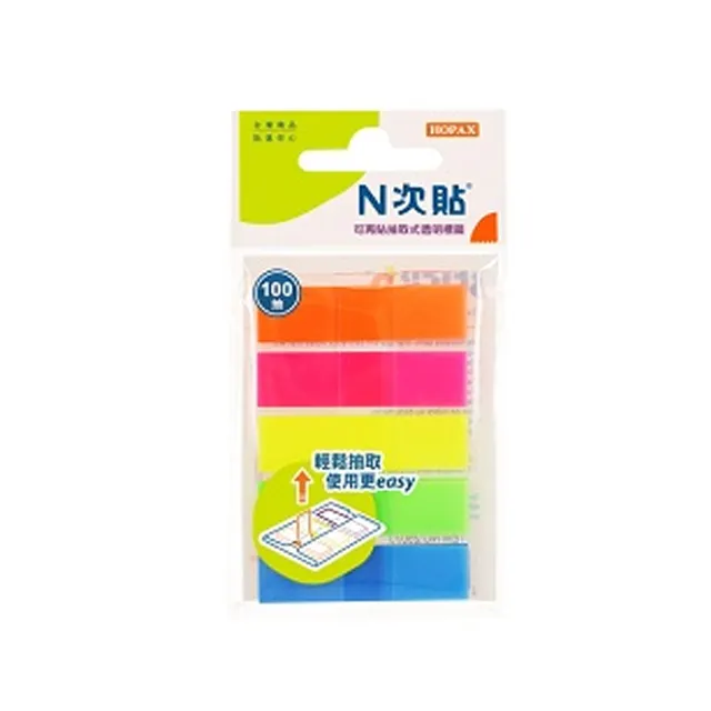 [N次貼] 色塊螢光透明標籤,45X12mm,120張/8條,8色-66512 歷史價格詳細信息