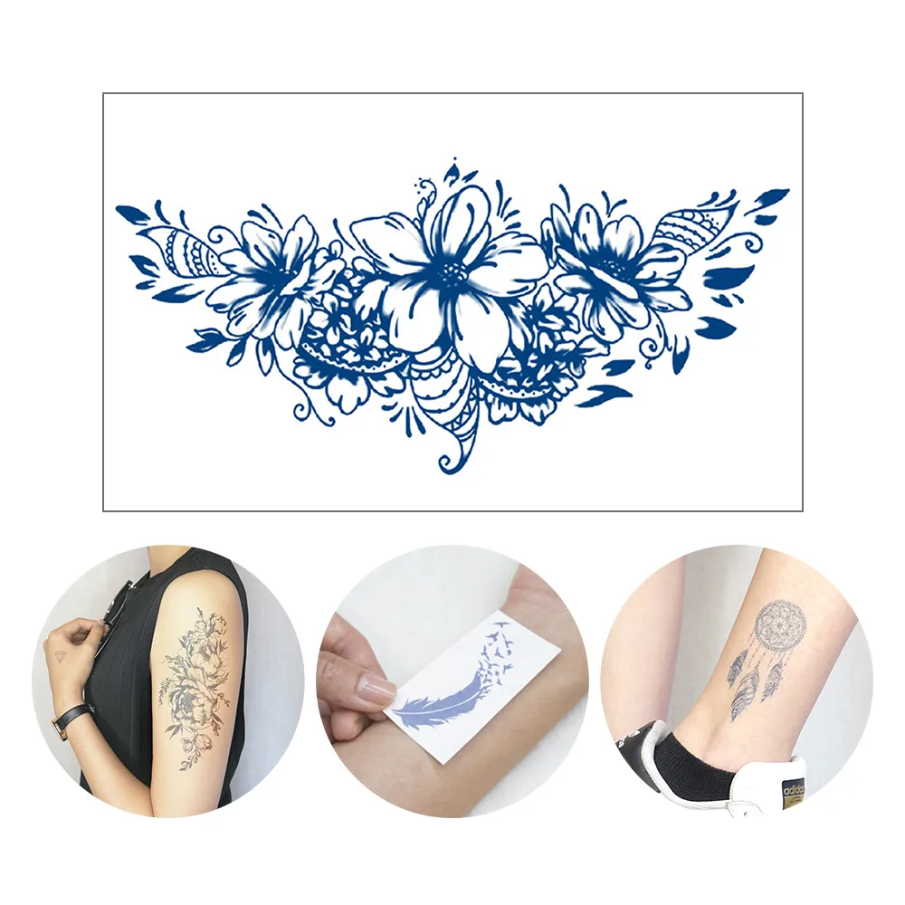 【Mesenfants】(6入)刺青貼紙 果汁草本紋身貼紙 半永久微刺青 長效持久型6*10.5cm 歷史價格詳細信息