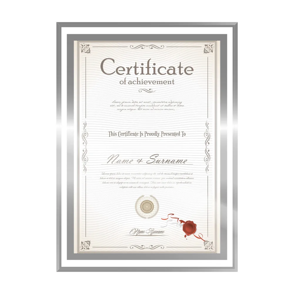 玻璃A4獎狀框證書相框-桂冠銀 歷史價格詳細信息