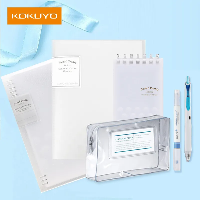 KOKUYO 淡彩曲奇活頁筆記本文具套組-藍 歷史價格詳細信息
