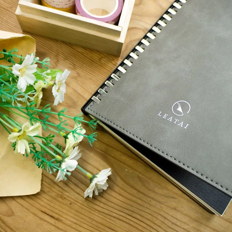 【Leatai 磊泰】雙色牛紋。A5/25K孟宗竹滑動夾活頁本│方格橫線│20孔│咖啡色 歷史價格詳細信息