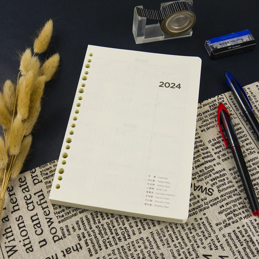2024年25K52週成功養成計畫週誌內頁（20孔6孔通用）【金石堂】 歷史價格詳細信息