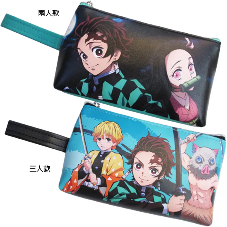 鬼滅之刃筆袋鉛筆盒收納袋皮質小方型款 912373/912374【小品館】 歷史價格詳細信息