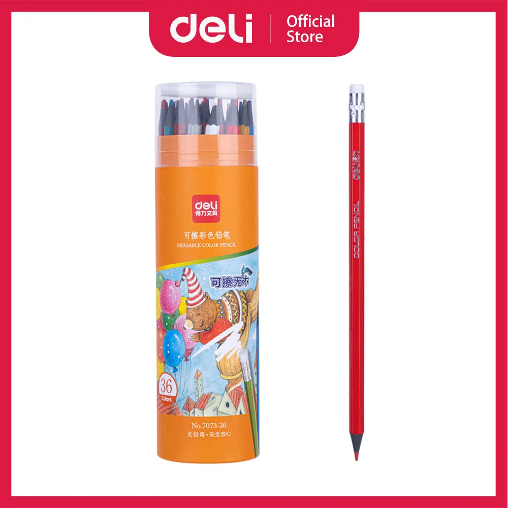 【Deli得力】可擦拭彩色鉛筆-36色(7073-36) 價格比較,價格查詢,歷史價格詳細信息