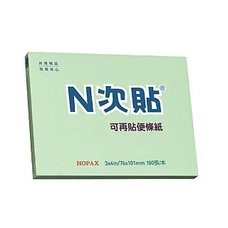 N次貼 單包便條貼 3"x4" 100張/本 粉彩便條本 76*101mm 共6色【金玉堂文具】 歷史價格詳細信息