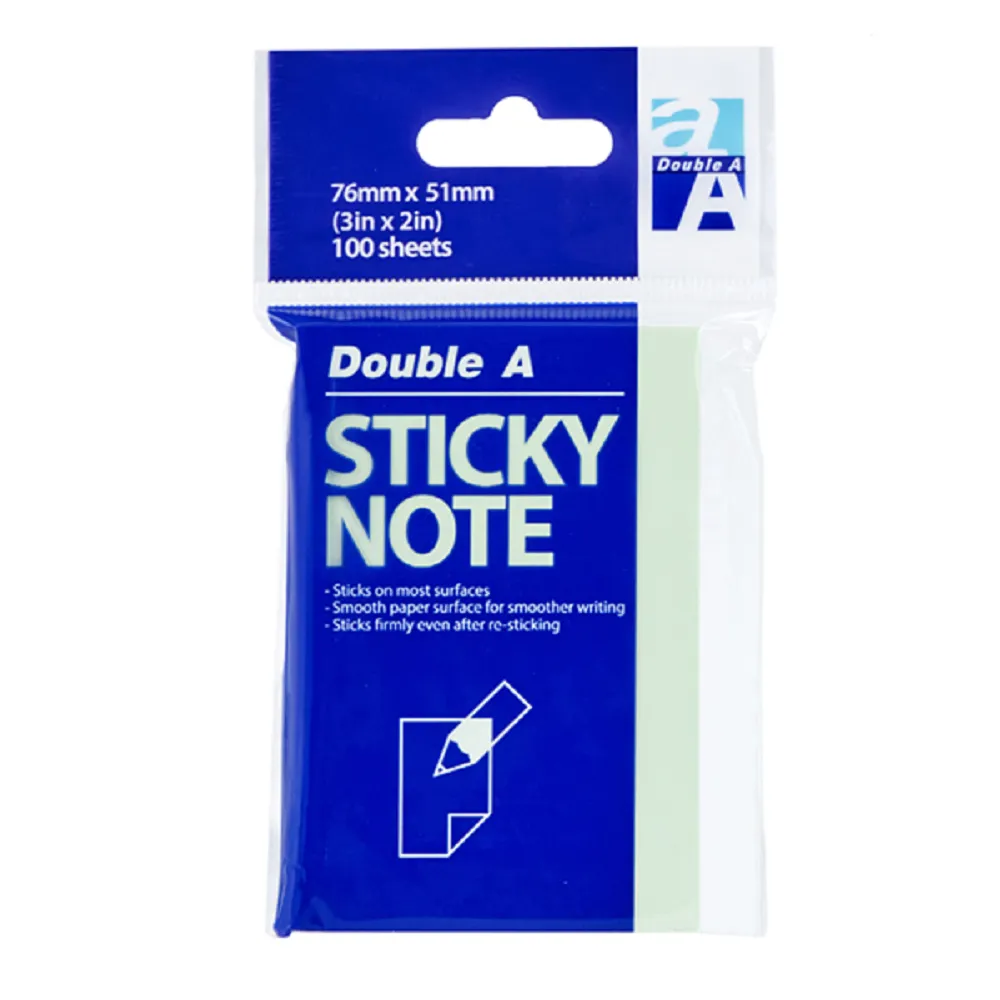 Double A 可再貼便條紙76x51mm－綠【金石堂】 歷史價格詳細信息