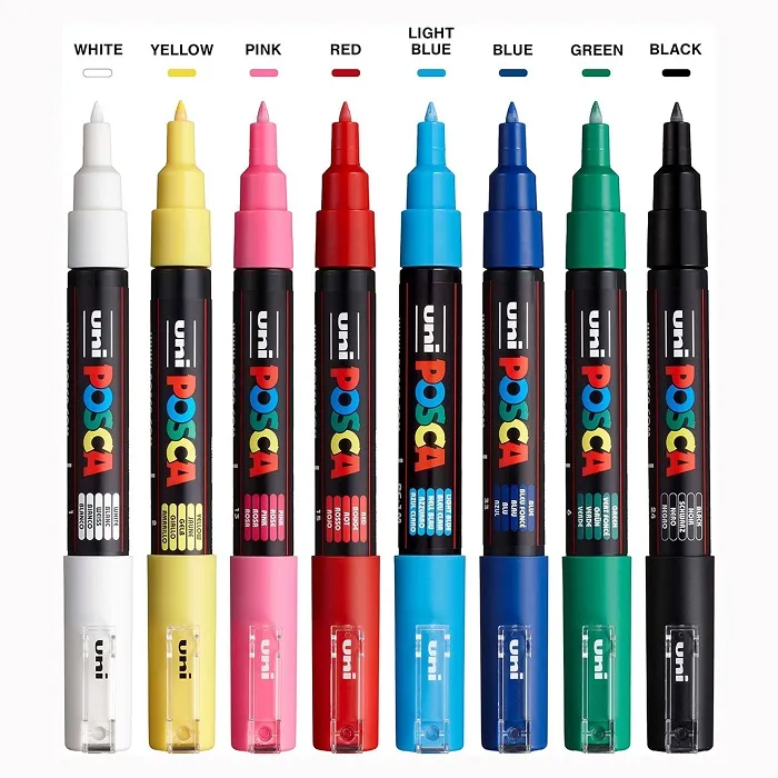 日本 三菱 uni POSCA 水性麥克筆 細字PC-3M 15色 主色系 歷史價格詳細信息