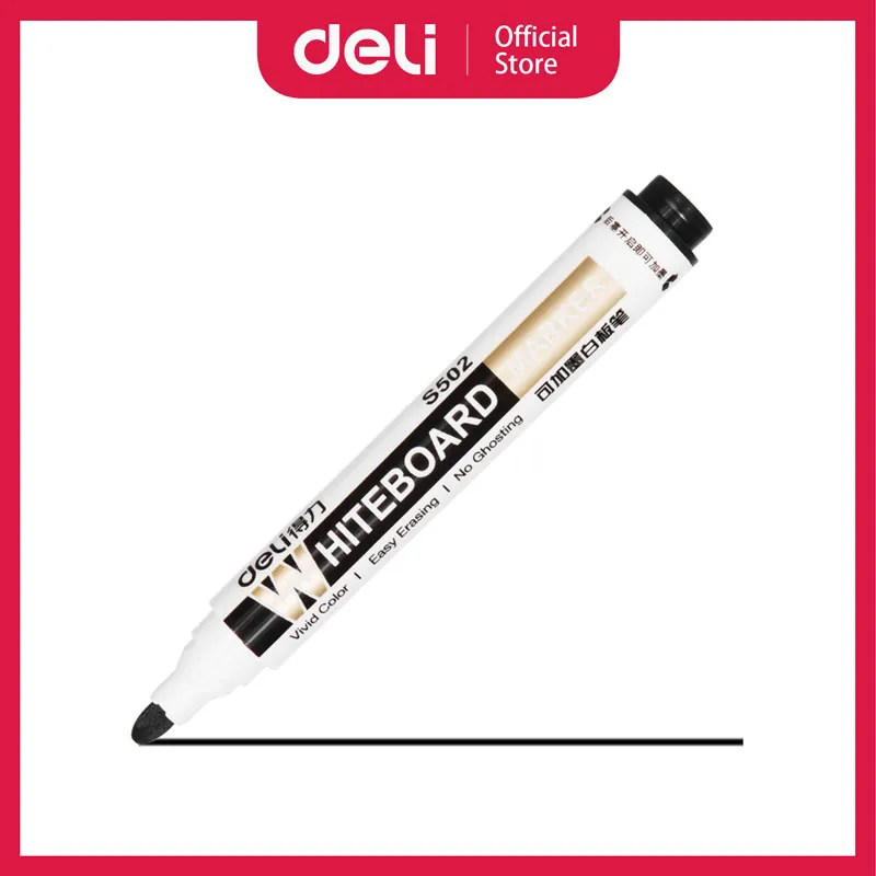 得力Deli 可補充白板筆1-3mm-黑色/紅色/藍色(S502) 白板筆 可擦筆 補充墨水 會議室辦公室白板 歷史價格詳細信息