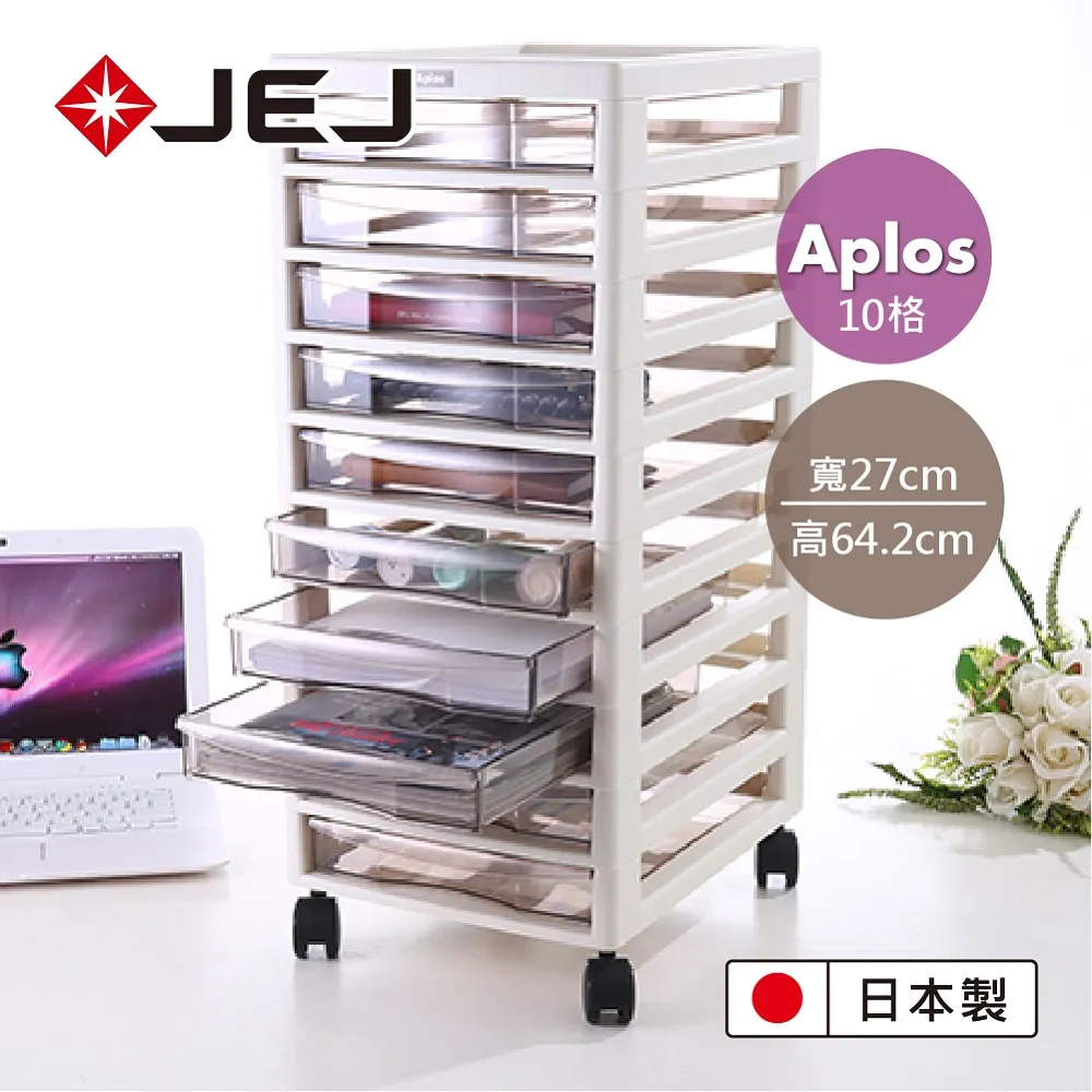 日本製JEJ APLOS A4系列 桌上型文件小物收納櫃 深3抽 米色 歷史價格詳細信息