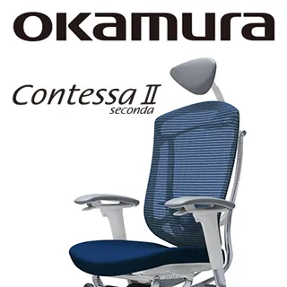 【日本OKAMURA】Contessa II 人體工學概念椅(白框)(襯墊座)(鼠尾草綠色)(大網枕) 歷史價格詳細信息