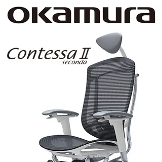 【日本OKAMURA】Contessa II 人體工學概念椅(白框)(襯墊座)(鼠尾草綠色)(大網枕) 歷史價格詳細信息