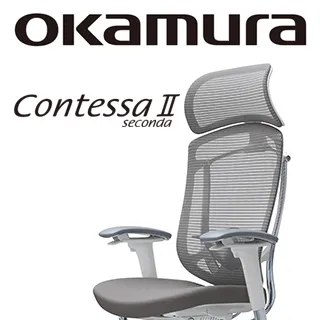 【日本OKAMURA】Contessa II 人體工學概念椅(白框)(襯墊座)(鼠尾草綠色)(大網枕) 歷史價格詳細信息