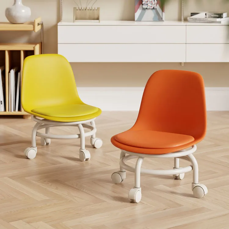 家用小板凳萬向輪小凳子滑輪矮凳家用兒童帶輪軟包圓板凳懶人美縫靜音靠背椅 現貨 歷史價格詳細信息