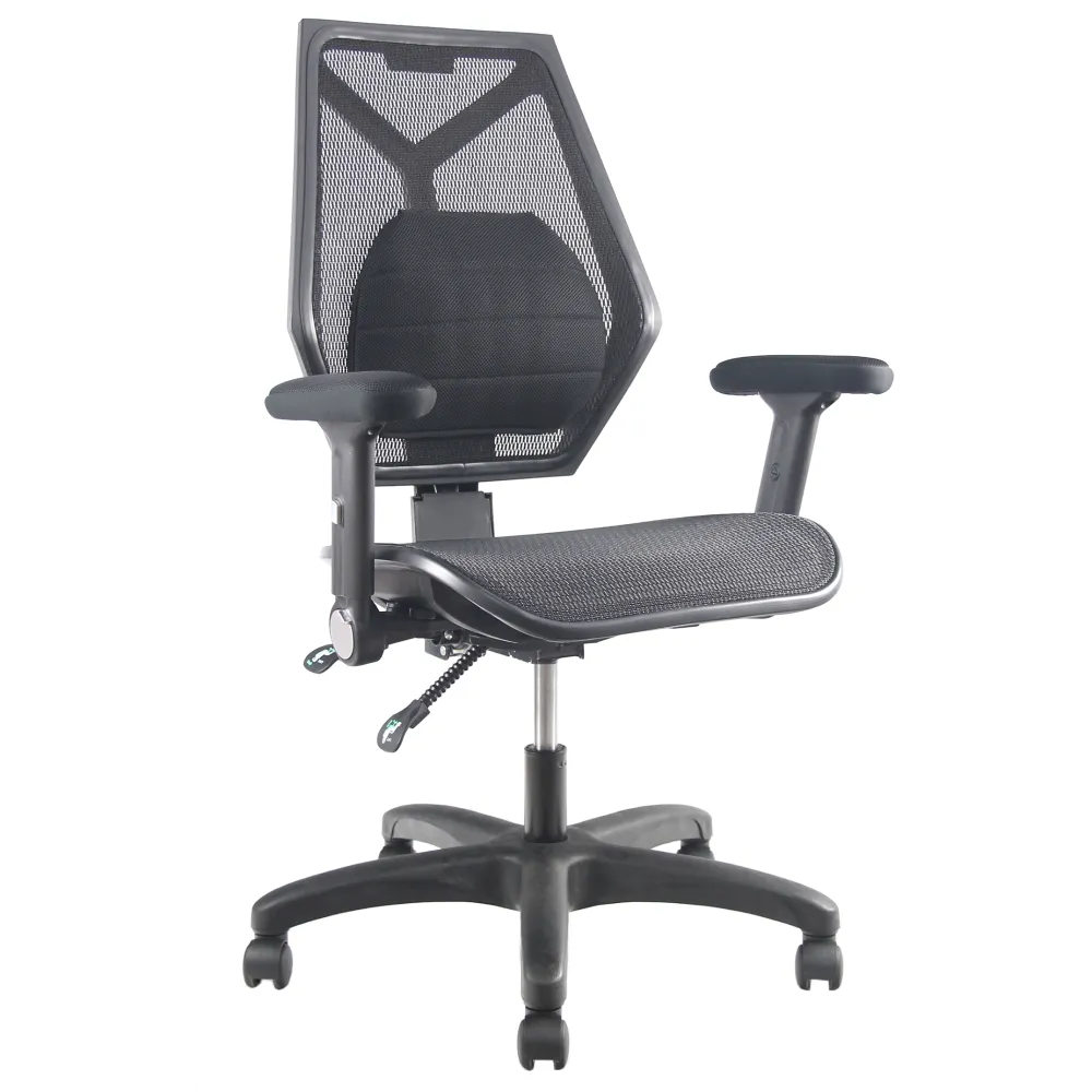 DR. AIR  升降椅背人體工學氣墊辦公網椅-黑 歷史價格詳細信息