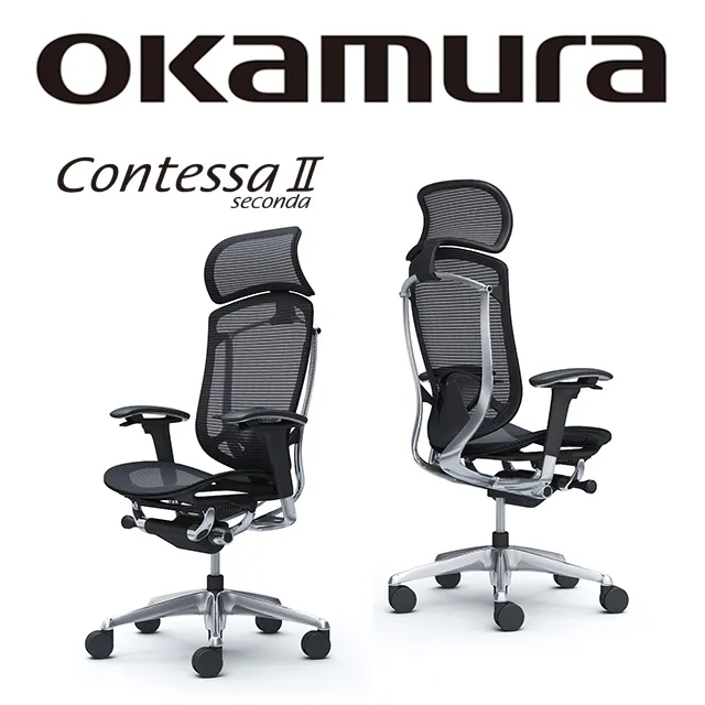 【日本OKAMURA】Contessa II 人體工學概念椅(白框)(襯墊座)(鼠尾草綠色)(大網枕) 歷史價格詳細信息