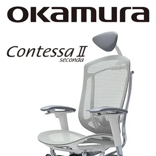 【日本OKAMURA】Contessa II 人體工學概念椅(白框)(襯墊座)(鼠尾草綠色)(大網枕) 歷史價格詳細信息