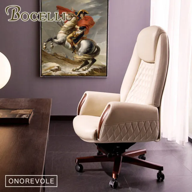 【BOCELLI】ONOREVOLE尊貴風尚高背辦公椅(義大利牛皮)經典黑 歷史價格詳細信息