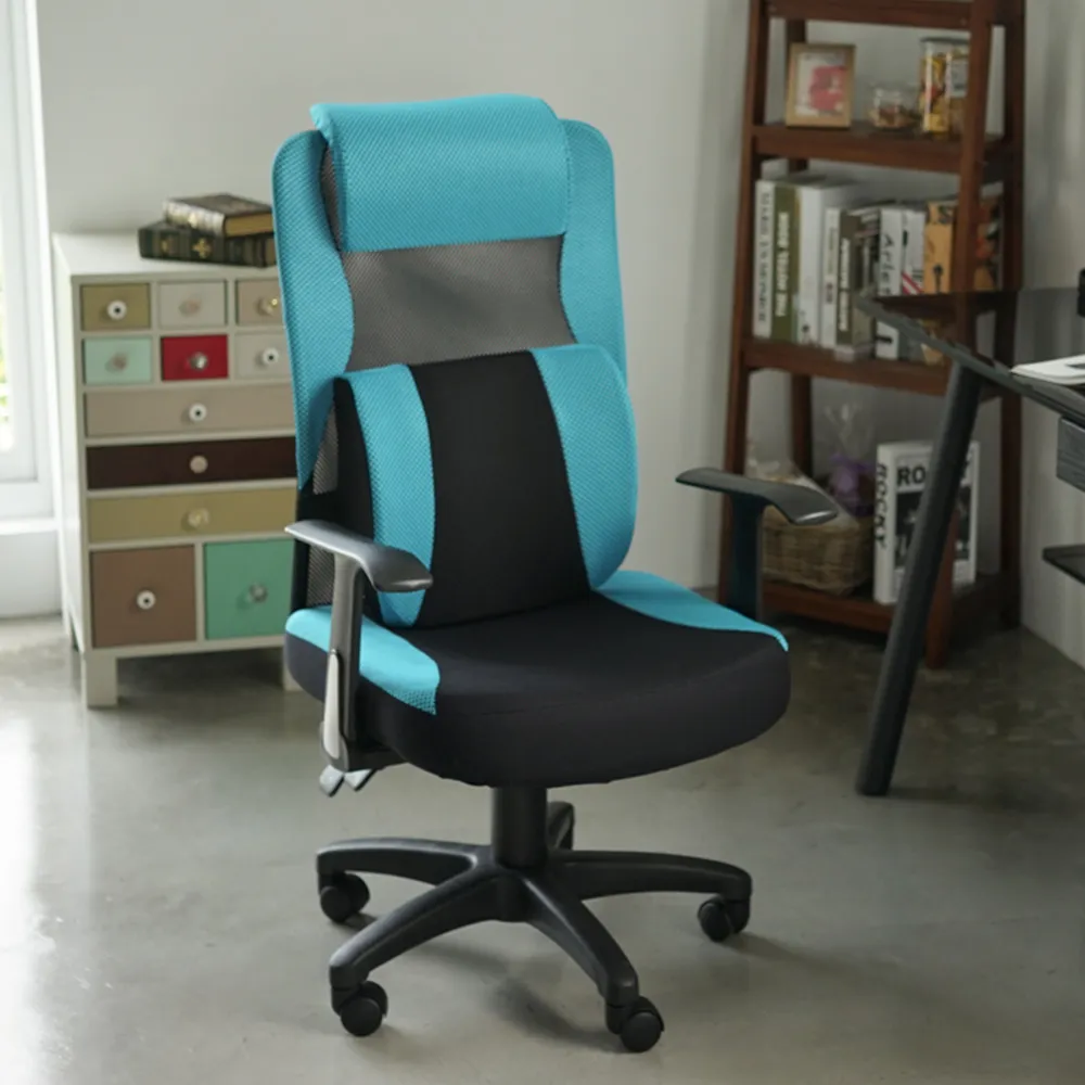 Peachy Life 頭靠透氣彈力椅座T扶手辦公椅/電腦椅(6色可選) 歷史價格詳細信息