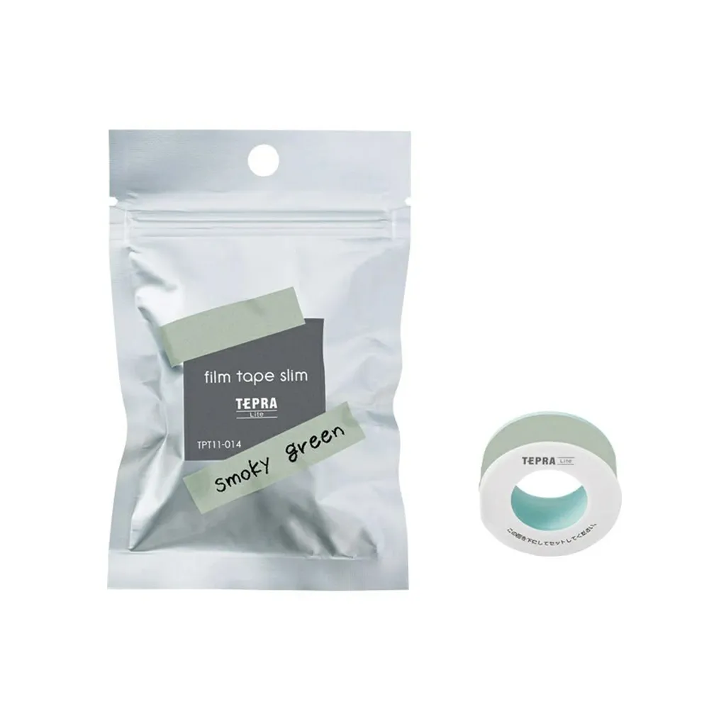 【KING JIM】TEPRA LITE 熱感式標籤薄膜自黏膠帶 15mm 煙燻綠(TPT15-014) 歷史價格詳細信息