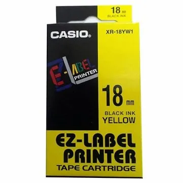 CASIO 標籤機專用色帶-18mm【共有9色】透明底黑字XR-18X1 歷史價格詳細信息