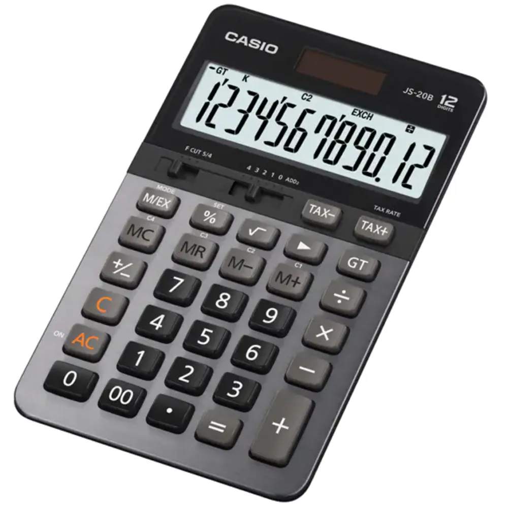CASIO計算機 JS-20B 計算機 12位數大螢幕太陽能雙電力/一台入(促1500)-含稅 保固2年 歷史價格詳細信息