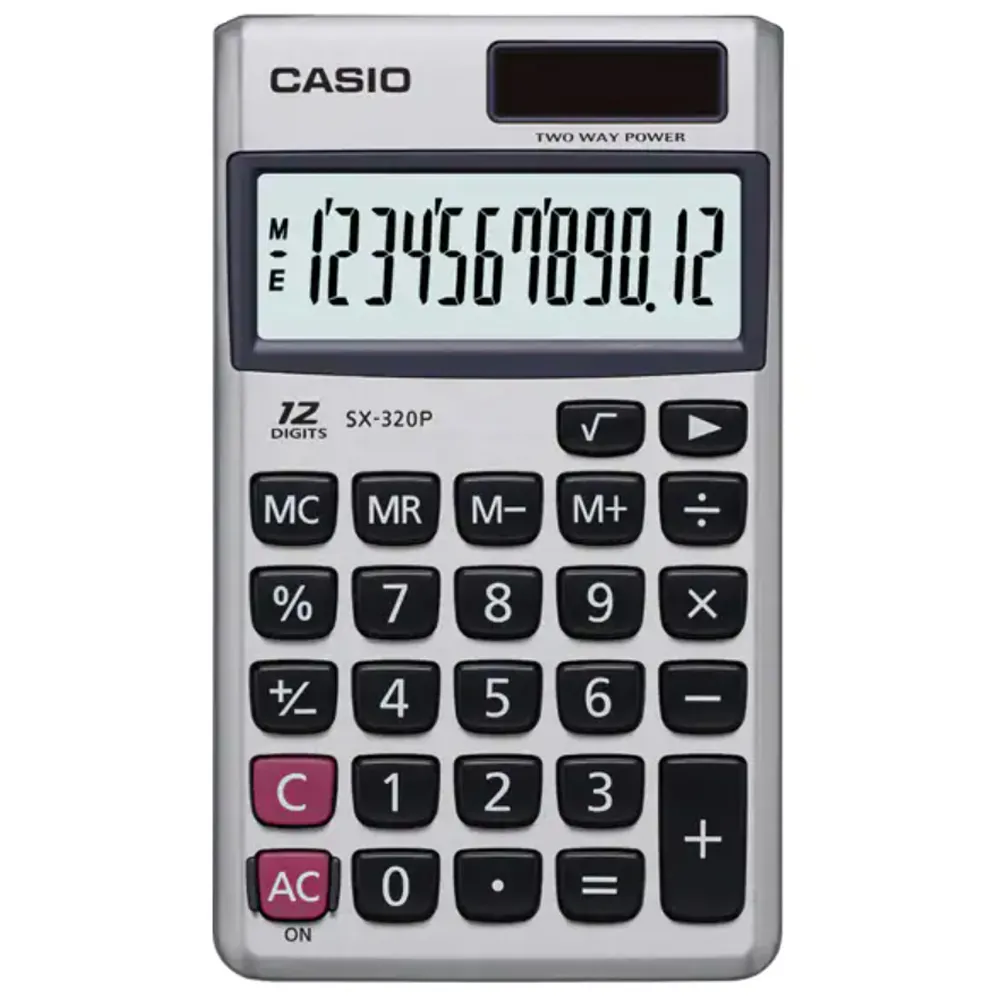 Casio 12位數國家考試機口袋輕巧型計算機SX-320P 歷史價格詳細信息