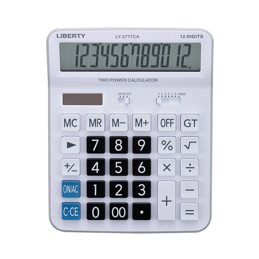 利百代 計算機LY-2777CA 太陽能 白色 大畫面 大按鍵 開關鍵 事務用品 辦公用品 文具 現貨 歷史價格詳細信息