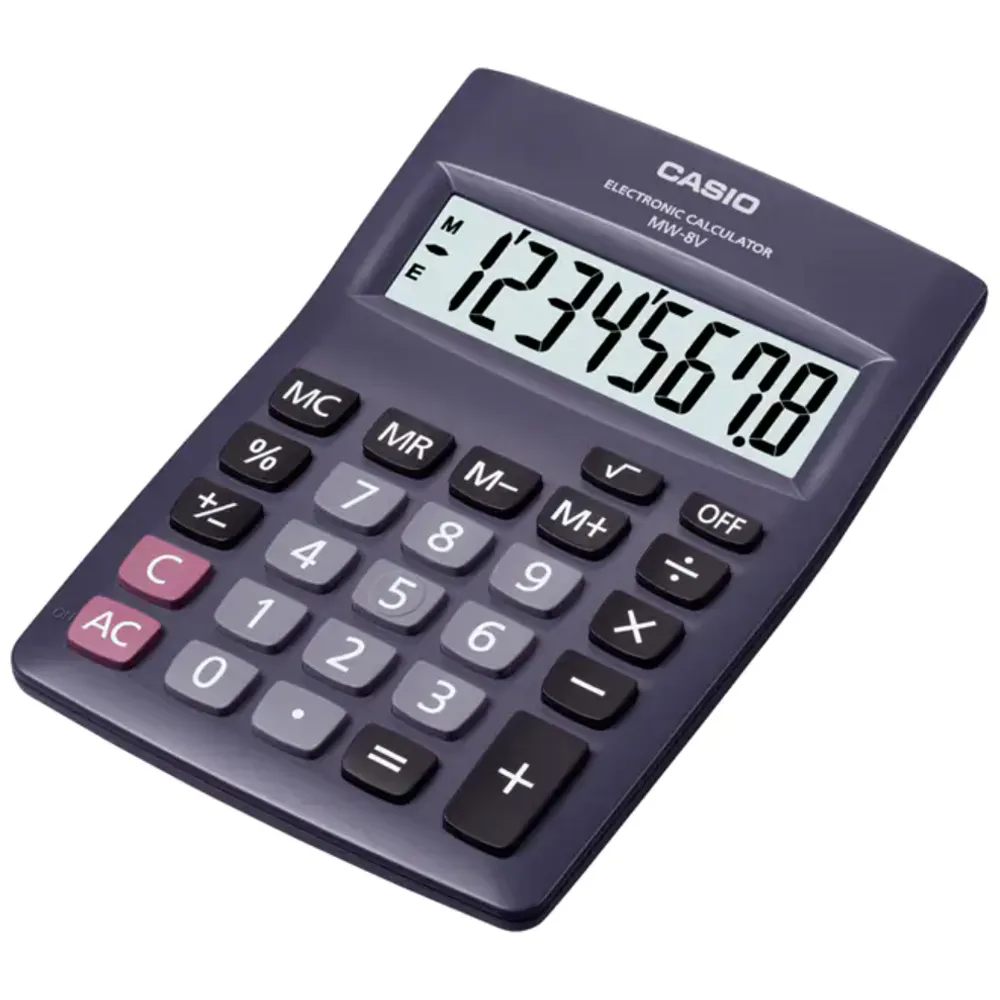 【CASIO】攜帶式8位國家考試機型計算機MW-8VBK(團購5入組） 歷史價格詳細信息