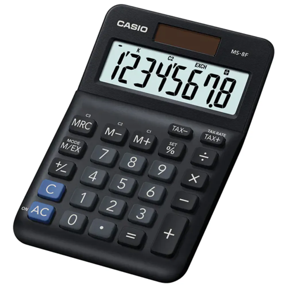 【CASIO】卡西歐8位數桌上小型計算機-(MS-8F) 歷史價格詳細信息
