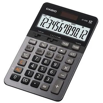 Casio 12位數大螢幕快速輸入靜音計算機-黑灰JS-20B 歷史價格詳細信息