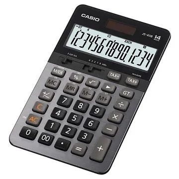 Casio14位數大螢幕快速輸入靜音計算機-黑灰JS-40B 歷史價格詳細信息