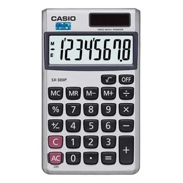 【CASIO】8位數國家考試機口袋輕巧型計算機-(SX-300P) 歷史價格詳細信息