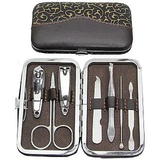 月陽7件式輕巧框架皮盒指甲剪銼刀耳扒修容組(GL07A) 歷史價格詳細信息