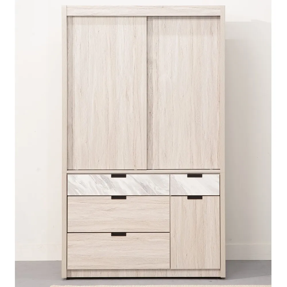 【直人木業】COFFEE淺桐木158公分高被櫥滑門衣櫃 歷史價格詳細信息